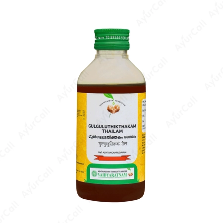 Vaidyaratnam Gulguluthikthakam Thailam (Nimbam Ruthadi Thailam) (200 ML)