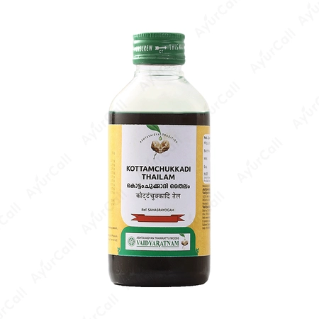 Vaidyaratnam Kottamchukkadi Thailam (200 ML)