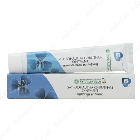 Vaidyaratnam Sathadhautha Ghrutham Ointment (20 GM)