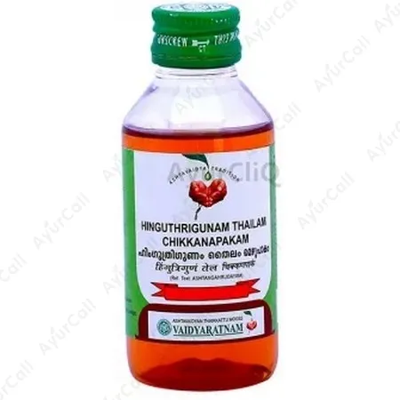 Vaidyaratnam Hinguthrigunam Thailam Chikkanapakam (100 ML)