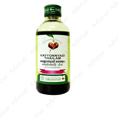 Vaidyaratnam Kayyonyadi Thailam (Kanjunnyadi Thaiam) (200 ML)