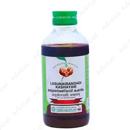 Vaidyaratnam Lasoonairandadi Kashayam (200 ML)