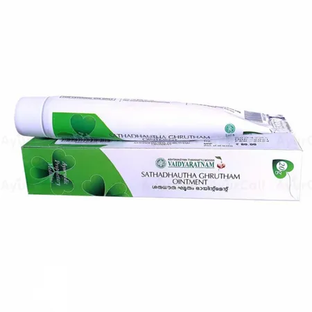 Vaidyaratnam Sathadhautha Ghrutham Ointment (20 GM)