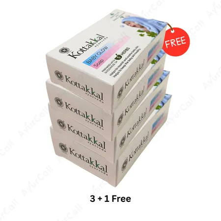 Kottakkal Baby Glow Soap Pack of 3 (Plus 1 free)