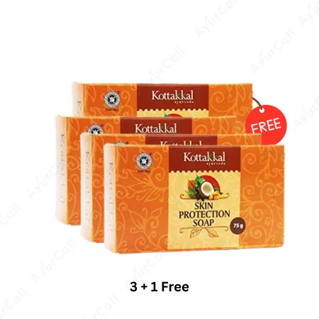 Kottakkal Ayurveda Skin protection Soap - Pack of 3 + (1 free)