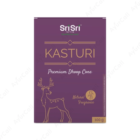 Sri Sri Premium Kasturi Dhoop Cone  -100 GM
